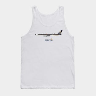 Illustration of Singapore Airlines Airbus A350 Tank Top